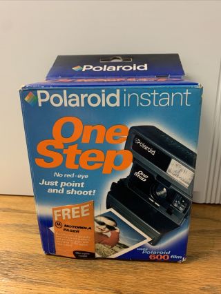 Vintage Polaroid One Step 600 Film Instant Camera With Opened Box