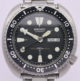 Vintage 1981 Seiko 6309 - 7049 Automatic Steel Divers Watch Great Lume = Needs Tlc