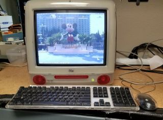 Vintage Apple Imac Computer With Keyboard And Mouse