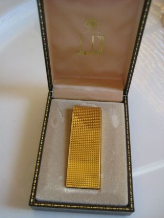 Vintage Dunhill Yellow Gold Plated Cigarette Lighter Japan