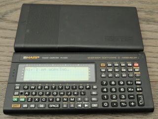 Vintage Sharp Pc - E220 Pocket Computer W/sliding Cover - &