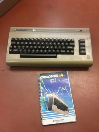 Vintage Commodore 64 Personal Computer With User Guide And Box