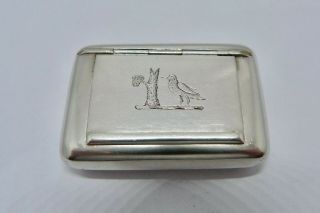 1889 Victorian - Thomas Hayes - Solid Silver - Snuff Box - 23.  3 Grams