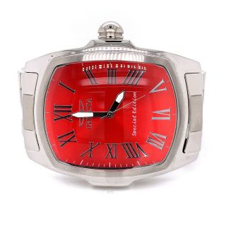 Invicta 18653 Lupah Stainless Steel Red Dial 47mm 30m Special Edition Watch 399