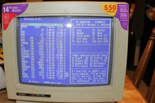Vintage 1987 Tandy 1000 Rgb Color Monitor Display Cm - 5 Model 25 - 1043