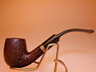 Dunhill Shell 422 Bent Briar Billiard Pipe Made In Eng17 Rubber Stem White Spot