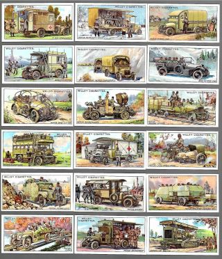 Cigarette Cards.  Wills Tobacco.  Military Motors.  (1916).  (complete Set Of 50).