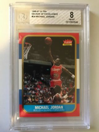 1996 - 97 Fleer Ultra Decade Of Excellence Michael Jordan U4 Bgs 8