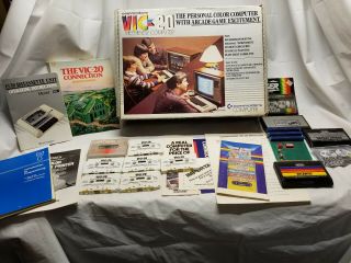 Commodore Vic 20 Personal Computer Accessories And Box (no Computer)
