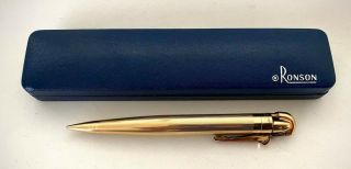 Rare Vintage Collectible 14k Gold Plated Ronson Penciliter Pencil Lighter