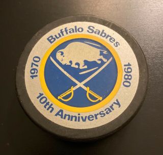 Vintage Buffalo Sabres Viceroy 10th Anniversary Nhl Hockey Puck