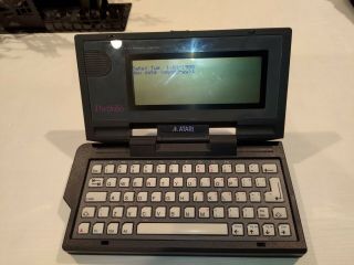 Atari Hpc - 004 Portfolio Portable Pocket Handheld Computer Turns On