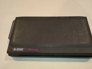 Atari HPC - 004 Portfolio Portable Pocket Handheld Computer turns on 3