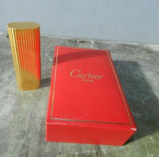 Authentic Cartier Paris Gold Plated Cigarette Lighter With Box