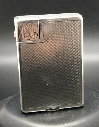 Dunhill Handy Sterling Silver Petrol Pocket Lighter C1936