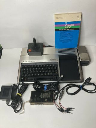 Vintage Texas Instruments Ti99/4a Home Computer W/ Speech Synthesizer & Box More