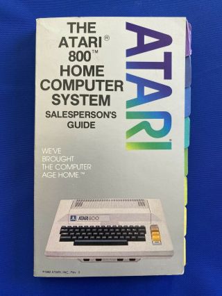 1982 The Atari 800 Home Computer System Salesperson 