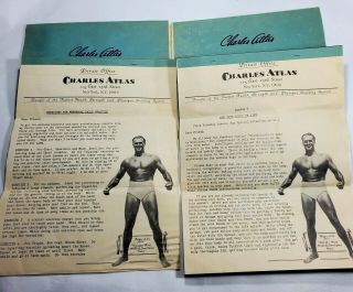 6 VINTAGE CHARLES ATLAS COURSE,  LESSONS 2,  6,  7,  9,  & 12 from 1950 ' s 3