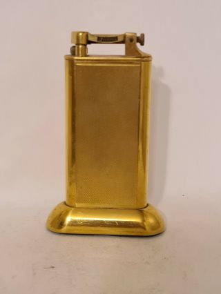 Vintage Gold Plated Dunhill Unique Petrol Table Lighter