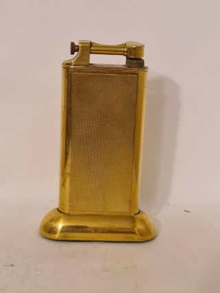 Vintage Gold Plated Dunhill Unique Petrol Table Lighter 3