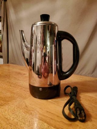 Vintage 70s Looking General Electric 8 Cup Automatic Percolator Coffee Pot