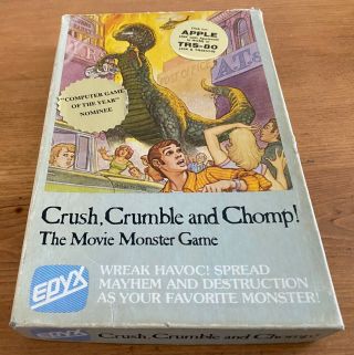 Crush,  Crumble And Chomp The Movie Monster Game Apple Ii Trs - 80 Computer Game