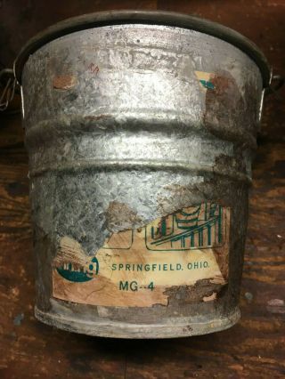 4 Vintage Metal Coal Ash Bucket Pails with Handle,  Planter Pots Garden brass 2