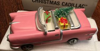 Vintage Dept 56 Snow Village Accessory - Pink Christmas Cadillac 54135 RETIRED 3