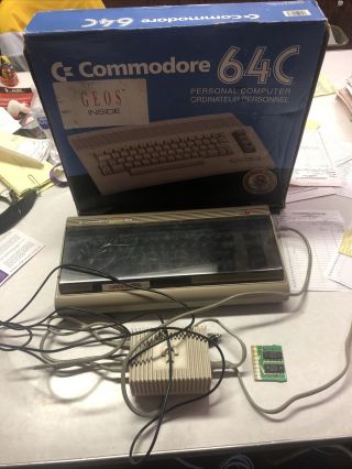 Vintage Commodore 64c C64 Computer Complete,  Bonus Software