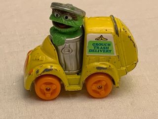 Vintage Muppets Sesame Street Oscar The Grouch Trash Delivery Garbage Can Truck