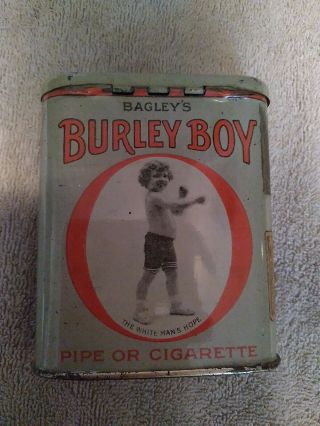 Rare Bagley ' s Burley Boy Tobacco Pocket Tin 2