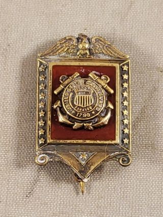 Vintage United States Coast Guard Sterling Silver Pin