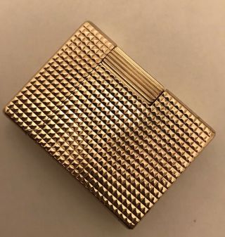 St Dupont Gold Plated Ligne 1 (small) ‘hobnail’ - Fully Overhauled