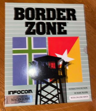 Infocom Border Zone Apple Mac Macintosh Computer Game 3.  5 " Floppy Disk
