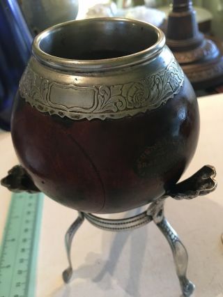 Vintage South American Silver Gourd Yerba Mate Coffee/tea Cup