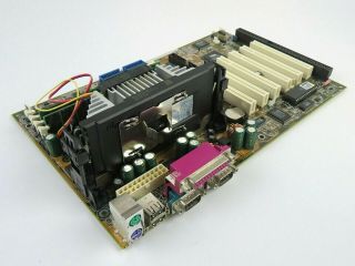 Vintage Asus P3v4x Motherboard W/ Pentium Iii 600e Cpu & 256mb Ram