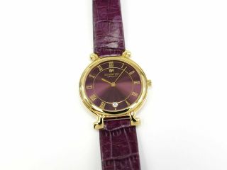 Raymond Weil Traditional Purple 18k Gold Plated 32mm Quartz 9136 - 2 Roman Numeral