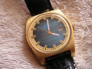 Vintage Modern Swank 17 Jewel Watch With Blue Dial