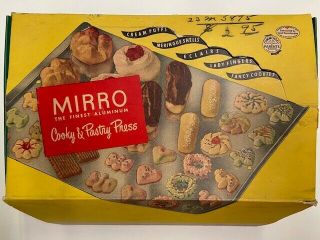 Vintage Mirro Cookie And Pastry Press Set,  Booklets And Box,  Complete