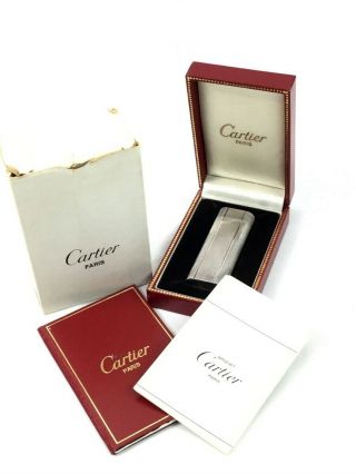 Cartier Gas Lighter Silver Oval Lg1370