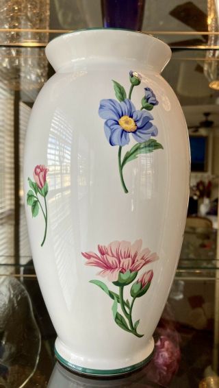 Tiffany & Co.  1996 Sintra Floral Ceramic 9”vase Vintage