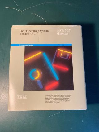 Vintage Software Ibm Disk Operating System Version 3.  30 1987 Old Stock