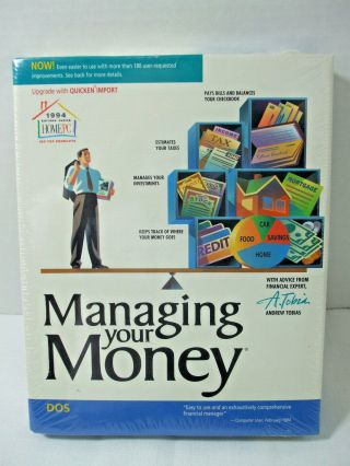 Andrew Tobias 1994 Meca Software Managing Your Money For Dos Version 11 - 3.  5 "