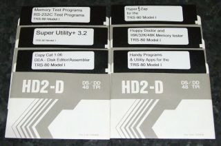 6 Disks Of Diagnostics & Handy Programs For Trs - 80 Model I Restorers Repairers
