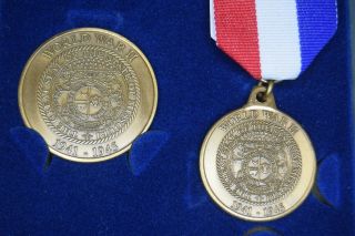 Vintage State Of Missouri World War Ii Service Medal And Medallion Coin Wwii