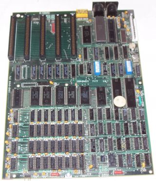 Ibm Pc Motherboard 16kb - 64kb With 64k Installed 5 Slot Circa 1982