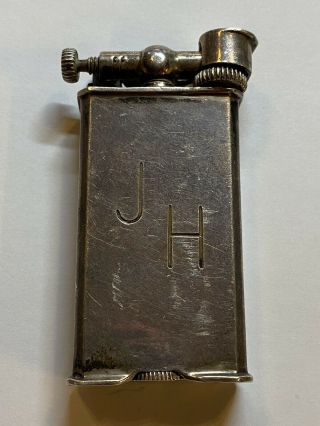 Antique Vintage Mexican Mexico Sterling Silver Lift Arm Lighter For Repair