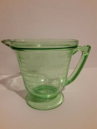 Vintage Green Depression Measuring 2 Cups 1 Pint T&s Handmaid Beater Lip