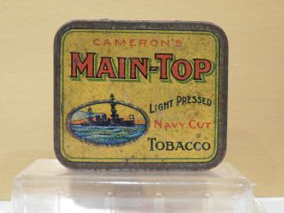 Main Top Navy Cut Tobacco Tin,  Small Size,  B.  A.  T Melbourne