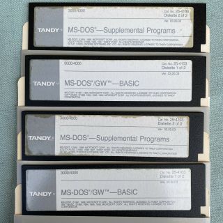 Tandy Trs - 80 Ms - Dos/gw Basic 3.  20 Microsoft 5.  25” Supplemental Programs 25 - 4103